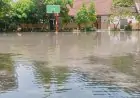 Banjir Genangi Kelas,  Siswa SMPN 2 Ploso Terpaksa Belajar Daring