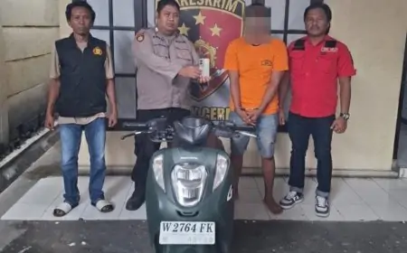 Lupa Matikan Motor Langsung Digasak Maling,  Kurang dari Satu Jam Ditangkap