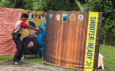 Atlet Perbakin Firza Rastra Dewangga  Berlaga di Brimob Anniversary Friendly Match