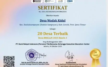 Desa BRILiaN 2025,  Bumdes Wadak Kidul Masuk 20 Besar Terbaik Nasional