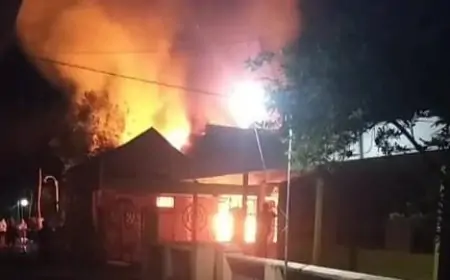 Dua Kebakaran Dalam Semalam , Hanguskan 5 Rumah Warga