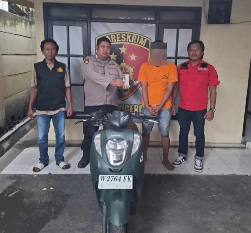 Lupa Matikan Motor Langsung Digasak Maling,  Kurang dari Satu Jam Ditangkap