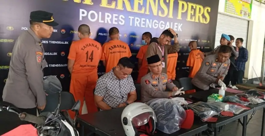 Polres Trenggalek Tangkap 10 Tersangka dari 6 Kasus Selama Operasi Sikat Semeru 2025