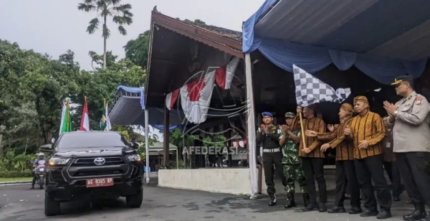 Semarak Hari Jadi ke-820, Kirab Pataka Resmi Dilepas Bupati Tulungagung Menyusuri Penjuru Kabupaten