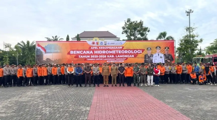 Pemkab Lamongan Gelar Apel Kesiapsiagaan Bencana Hidrometeorologi