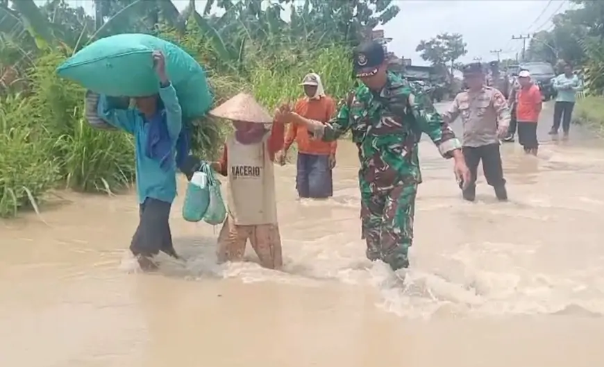 Kali Lamong Meluap Lagi,  Lima Desa Diterjang Banjir