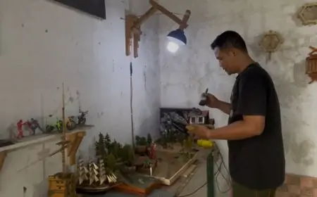 Kisah Sukses Perajin Diorama 3D Asal Jombang Ekspor ke Mancanegara
