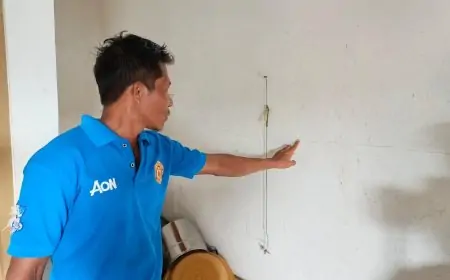 Duar!!! Lahan BIP Diledakkan, Tembok Rumah Warga di Gresik Retak