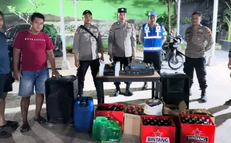 Polres Amankan Ratusan Liter Miras