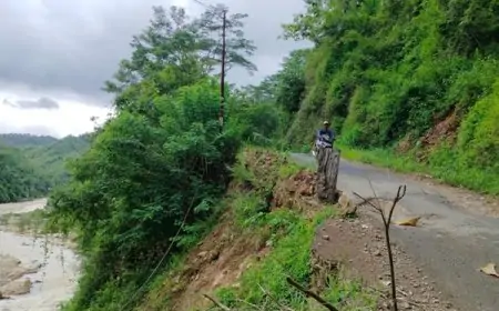 Jalan Penghubung Dua Desa di Arjosari Longsor, Rawan Akses Terputus Saat Hujan Deras