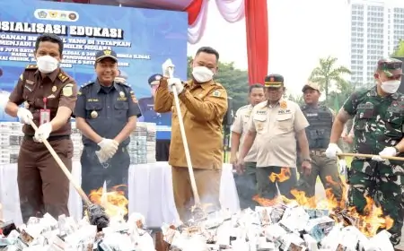 Pemusnahan Rokok Ilegal, Gresik Berhasil Tekan Kebocoran Negara Hingga Rp9,6 M