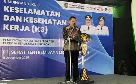 Disnaker Jombang Gelar Bimtek K3 dan Pemeriksaan Kesehatan Gratis