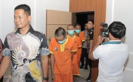 Polres Lamongan Tangkap Tiga Maling Motor Spesialis Kunci T