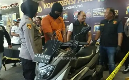 Aksi Terekam CCTV, Polisi Bekuk Terduga Curanmor Yamaha NMAX di Boyolangu