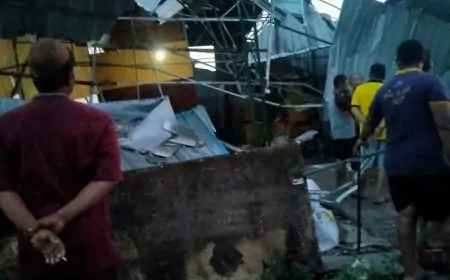Diterjang Puting Beliung, Dua Rumah  Hancur Tangan Penghuni Terluka