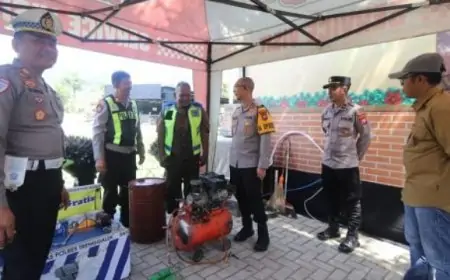 Pastikan Keamanan Nataru, Kapolres Trenggalek Tinjau Langsung Pos Pengamanan dan Pelayanan