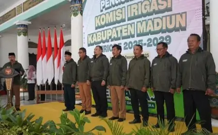 Lantik Komisi Irigasi, Bupati Madiun: Air Itu Urat Nadi, Bukan Formalitas!