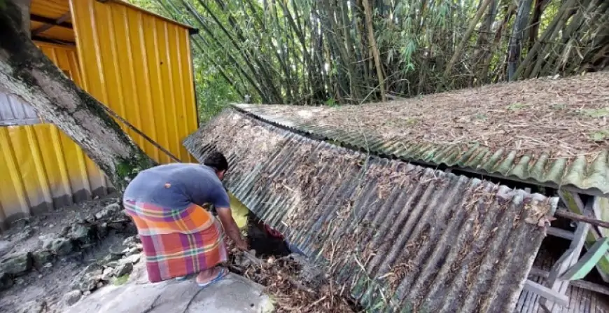 Longsor, Dua Kios Pedagang  Ambruk