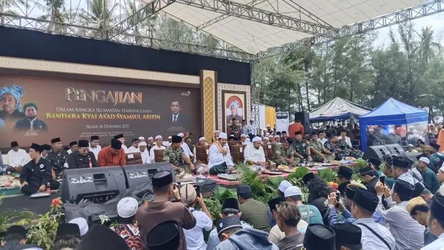 Doa dan Sejarah Menyatu di Runway Banongan, Pengajian Akbar Iringi Pembangunan Bandara Kiai As’ad Situbondo