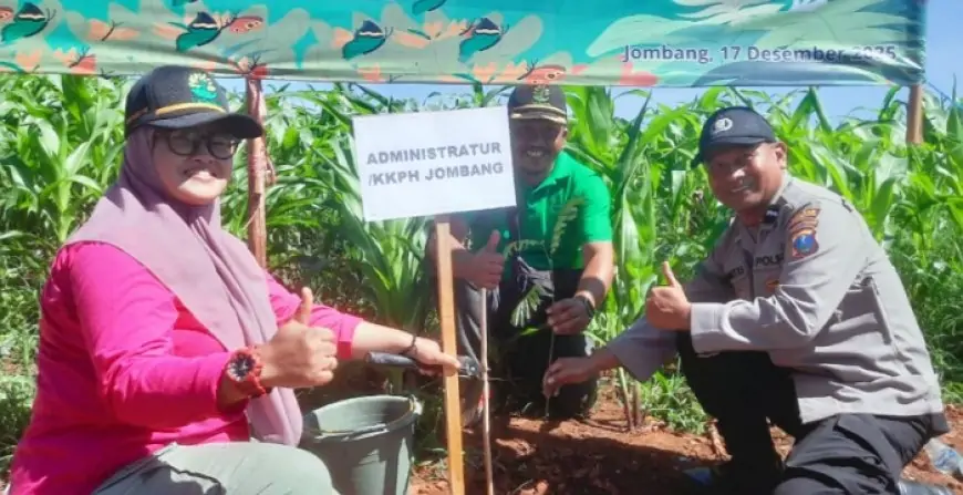 Perhutani KPH Jombang dan Muspika Wonosalam Hijaukan Hutan dengan 47.080 Pohon