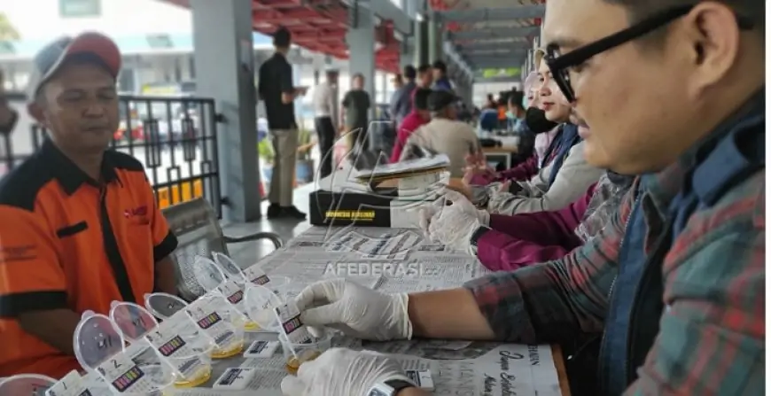 Terminal Gayatri Jadi Fokus Deteksi Dini Narkoba, Puluhan Awak Bus Jalani Test Urine Jelang Nataru 2026