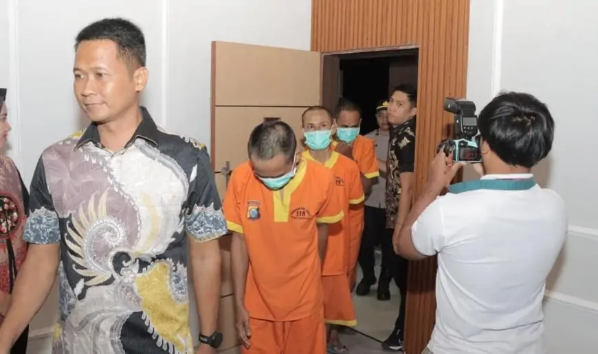 Polres Lamongan Tangkap Tiga Maling Motor Spesialis Kunci T