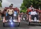 Presiden Prabowo Salurkan 200 Becak Listrik di Tulungagung, Ringankan Beban Tukang Becak Lansia