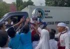 Ultraman Bawa MBG  Hebohkan  Siswi SDN hingga  Nangis Histeris