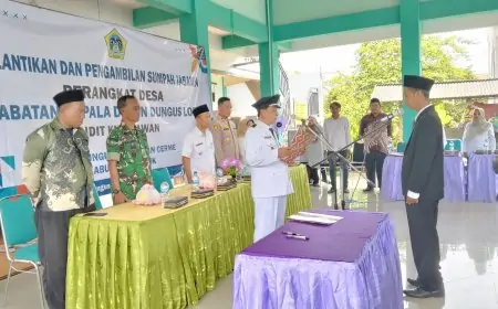 Optimalkan Layanan Masyarakat, Pemdes Dungus Gresik Lantik Kadus Baru