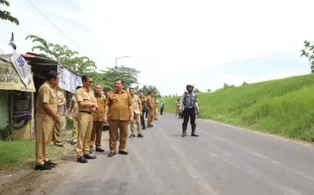 Bupati Jombang Tinjau 4 Ruas Jalan Prioritas