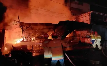 Lupa Matikan Kompor, Bengkel Tambal Ban Terbakar, Rugi hingga Rp500 Juta
