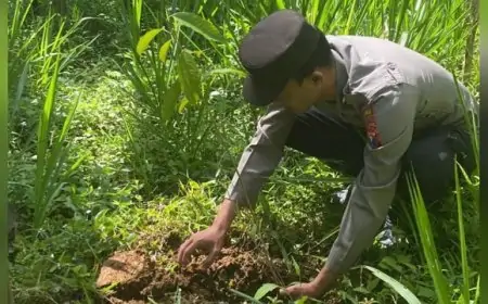 Polisi di Trenggalek Turut Tanam Pohon, Perkuat Komitmen Jaga Kelestarian Hutan