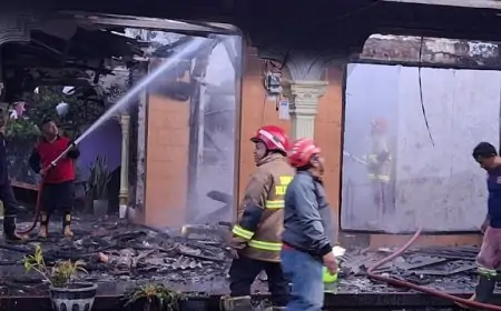 Diduga Dibakar Kekasih karena Cemburu, Rumah Warga Sambijajar Ludes Dilalap Api