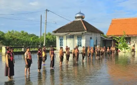 Banjir Luapan Bengawan Njero di Lamongan Rendam 11 Sekolah dan 14 Masjid