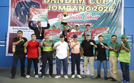 Dandim Cup I 2026 di Jombang Cetak Juara dan Pererat Sinergi TNI-Masyarakat