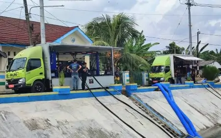 Respon Tanggap Darurat Banjir, Dinas SDABK Lamongan Tambah Dua Unit Pompa Mobil