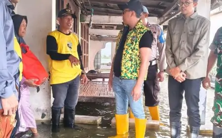 Tinjau Banjir Lamongan, Ahmad Labib Perjuangkan Aspirasi Warga ke Presiden
