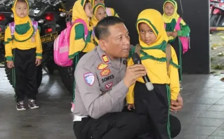 Menanam Benih Disiplin Sejak Dini, Polres Trenggalek Siapkan Generasi Indonesia Emas Melalui Polsanak