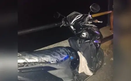 Polisi di Lamongan Temukan Motor di Jembatan Karanggeneng