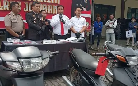 Polres Jombang Ungkap Jaringan Curanmor, 17 Tersangka Diamankan
