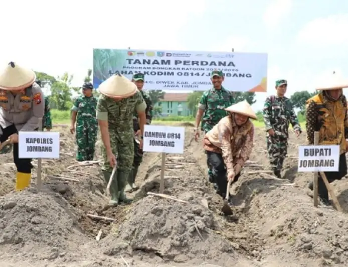 Sinergi Pemkab Jombang Launching  Penanaman Tebu, Dukung Swasembada Gula Nasional
