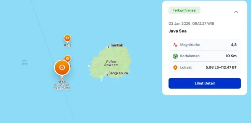 Gempa 4,9 Magnitudo Guncang Bawean, Mahasiswa INHAFI Panik Berhamburan Keluar Gedung
