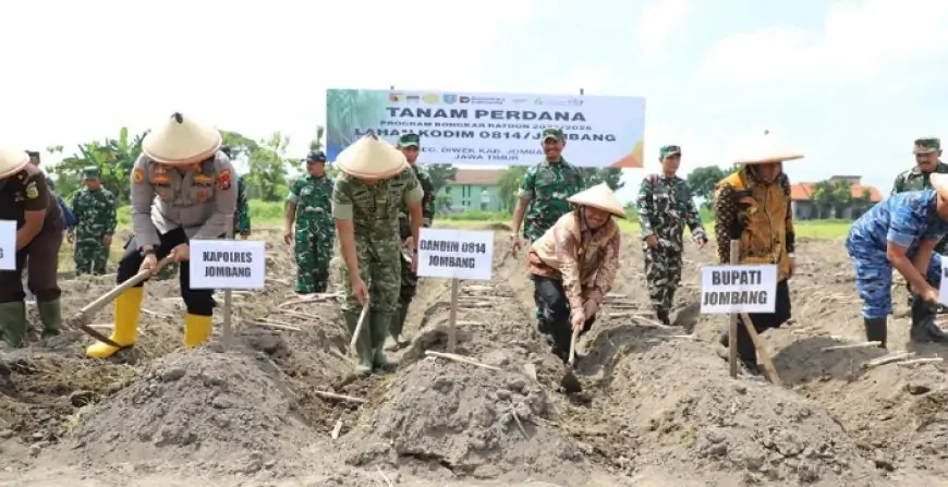 Sinergi Pemkab Jombang Launching  Penanaman Tebu, Dukung Swasembada Gula Nasional