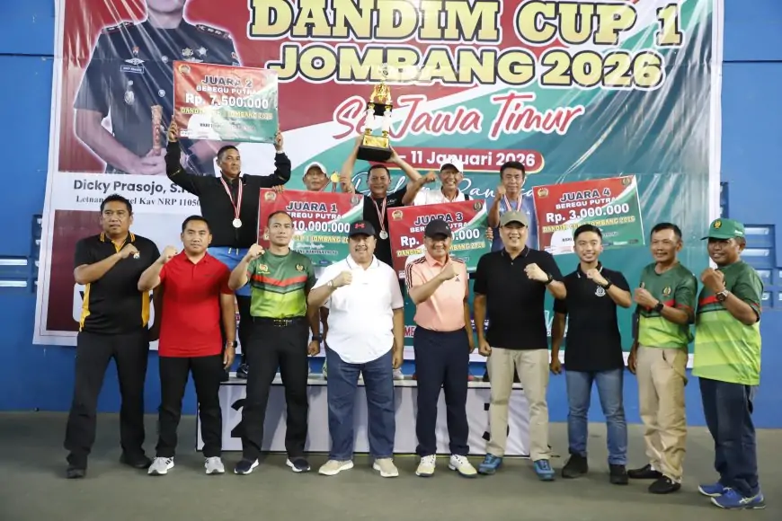 Dandim Cup I 2026 di Jombang Cetak Juara dan Pererat Sinergi TNI-Masyarakat