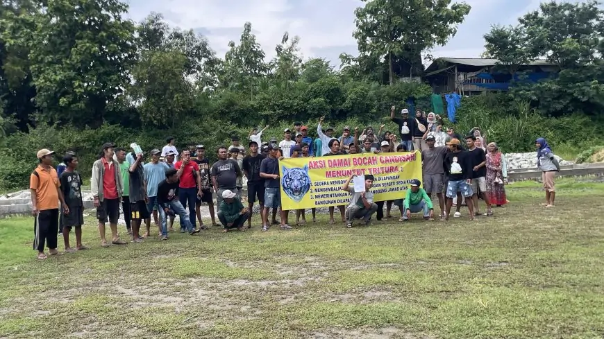 Ratusan Warga Candisari Lamongan Tolak Lapangan Sepakbola Dijadikan KDMP