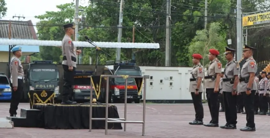 Pejabat Utama dan Kapolsek di Polres Trenggalek Berganti, Kapolres Tekankan Profesionalisme dan Adaptasi Cepat