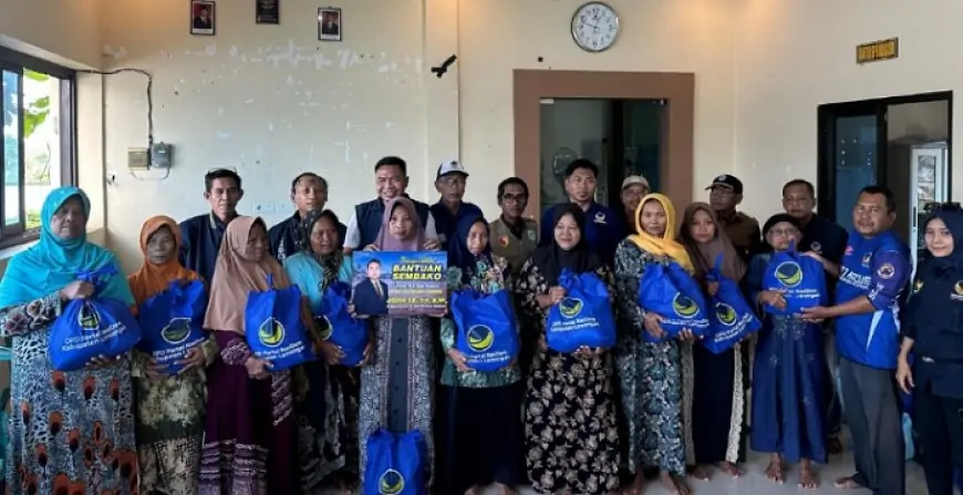 Mas Jiddan Salurkan Ratusan Sembako bagi Warga Bojoasri Lamongan Terdampak Banjir