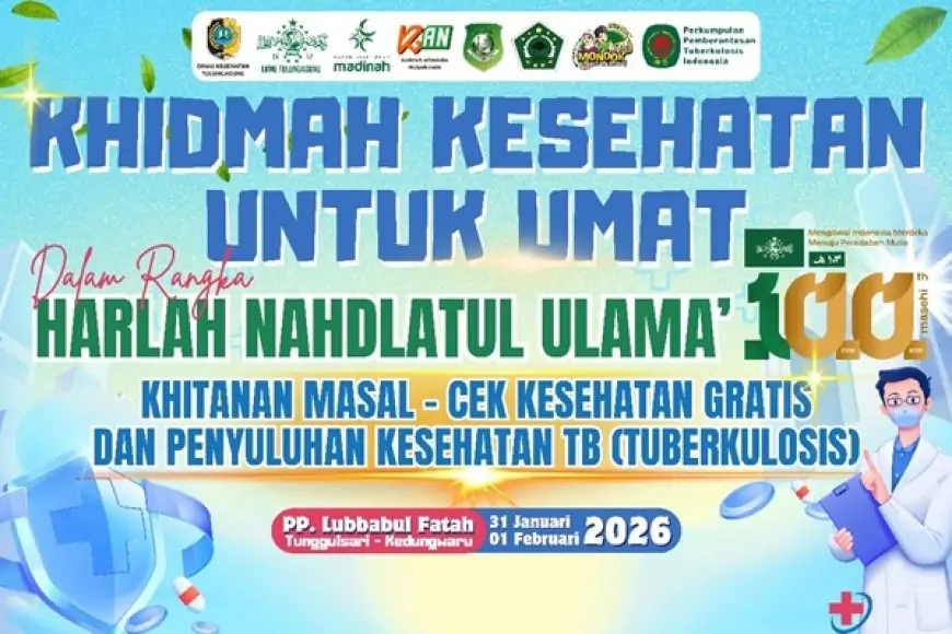 Harlah NU ke-100, ISNU-LKNU Gelar Khitanan Massal dan Pemeriksaan Kesehatan Gratis