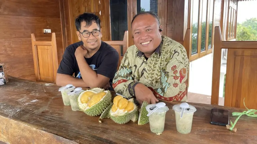 Nikmatnya Es Batil Durian Black Thorn di Kebun Perkasa Farm Lamongan