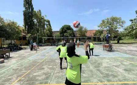 Jaring Bibit Atlet Potensial, SMPN 1 Glagah Lamongan Gelar Turnamen Voli Snesaga Cup ke-4